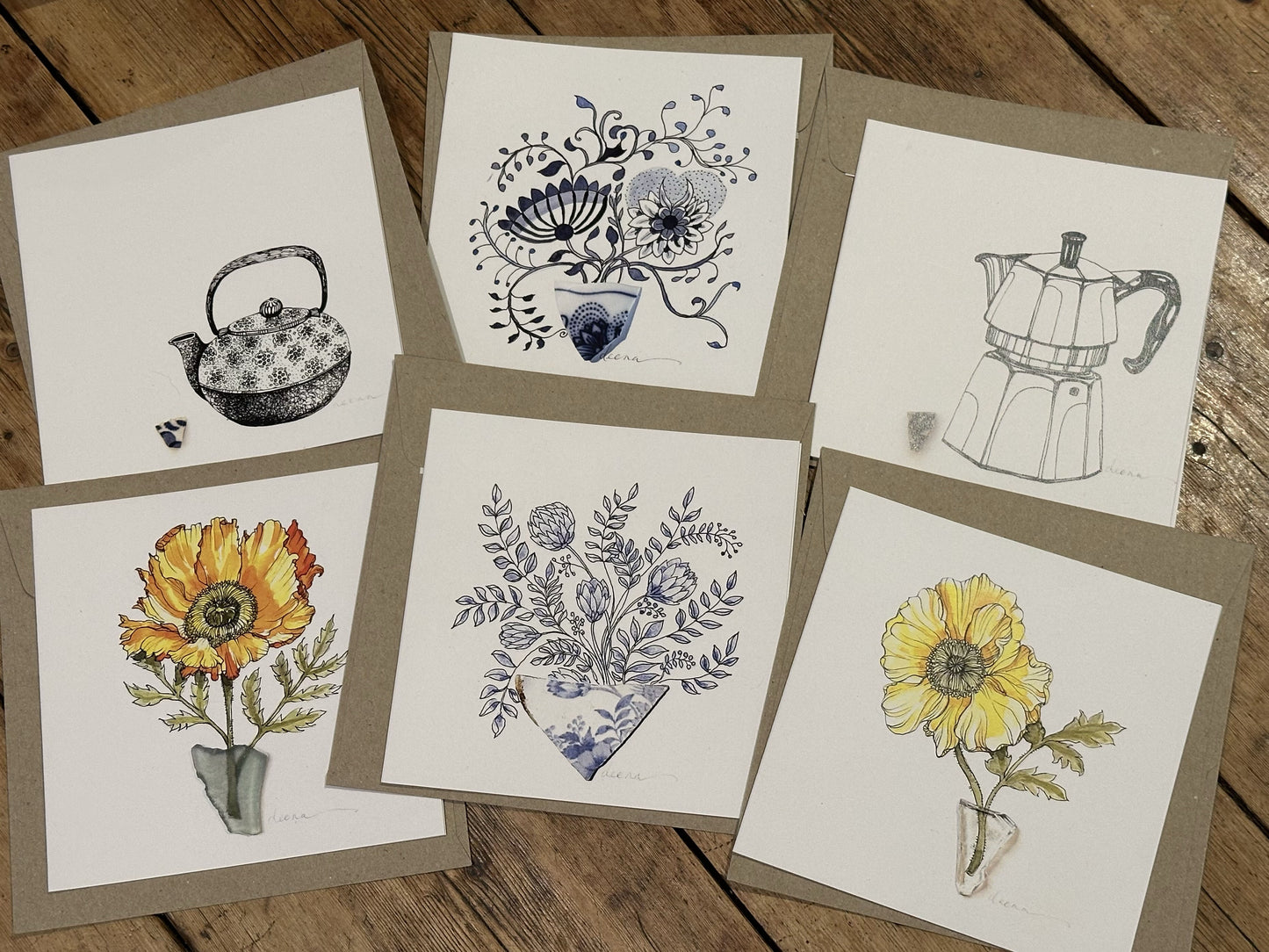 Set of Six Art Cards